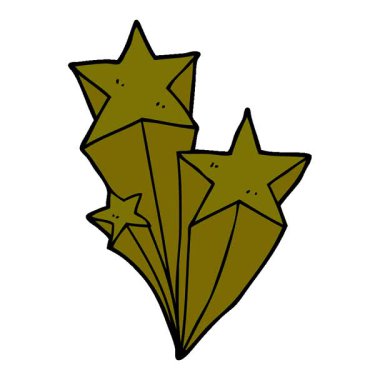 Basit bir çizgi film yıldızı kayması.