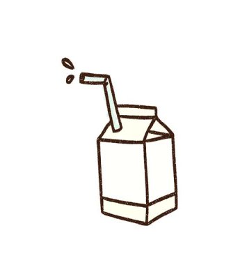 Basit bir döngü canlandırmalı Süt Karton Tebeşir Çizimi