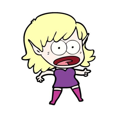 Basit bir çizgi film kızı şok etti.