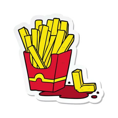 Çizgi film kızartıcısının basit bir çizgi film çıkartması.