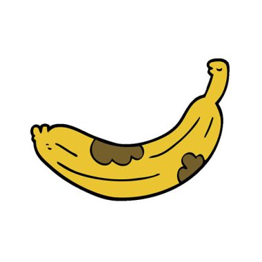 Basit bir çizgi film karalaması muza dönüşüyor.