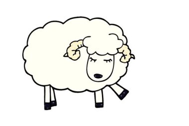 Basit bir çizgi film animasyonu. Tatlı koyunlar.