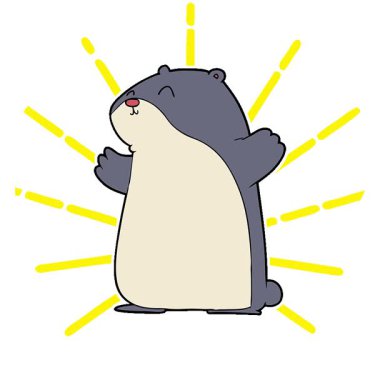 Basit bir çizgi film hamsterı.