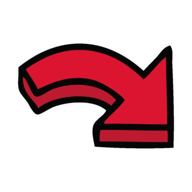 Sivri uçlu okun basit bir döngü animasyonu.