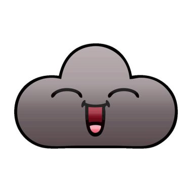 Basit bir döngü çizimi. Bir fırtına bulutunun gölgeli karikatürü.