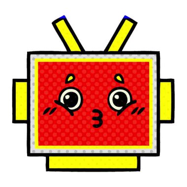 Basit bir çizgi roman tarzı robot kafası döngüsü.