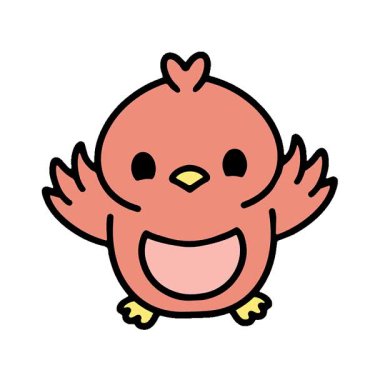 Basit bir döngülü çizgi film kuşu.