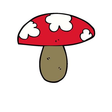 Basit bir döngü çizgi film mantarı.