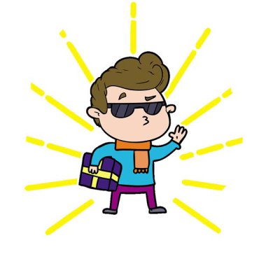 Basit bir çizgi film karakteri. Havalı adam.