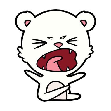 Basit bir döngülü kızgın kutup ayısı çizgi filmi.