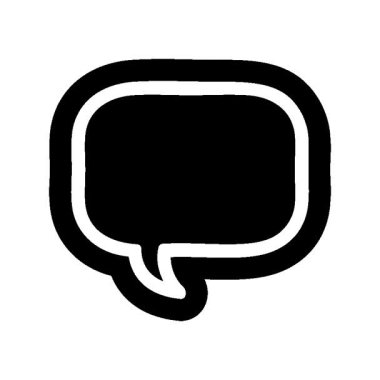 Basit bir döngü canlandırmalı konuşma kabarcığı simgesi simgesi