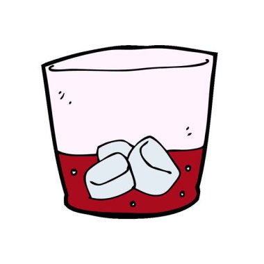 Bardakta basit bir çizgi film içkisi.