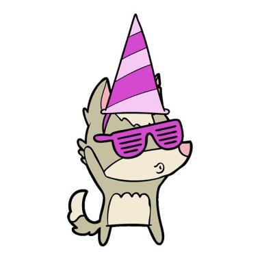 Basit bir çizgi film karakteri kurt ıslığı.