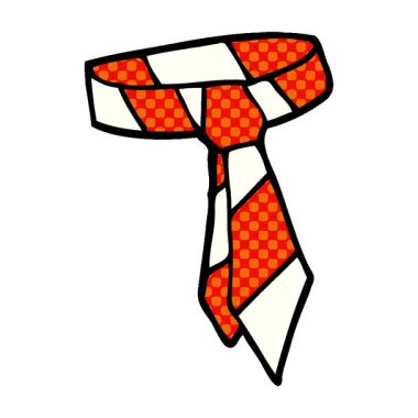 Basit bir çizgi film çizgi filmi çizgili çizgili kravat.