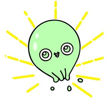 Şirin bir denizanasının basit bir çizgi filmi.