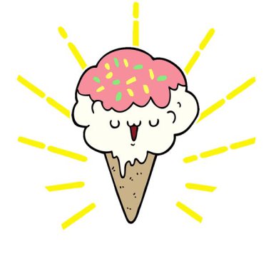 Basit bir çizgi film dondurması.