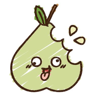 Basit bir döngü animasyon Armut Tebeşiri Çizimi