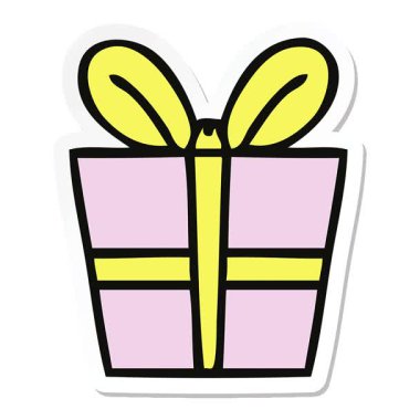 Garip bir el çizimi çizgi filminin basit bir döngü canlandırmalı çıkartması