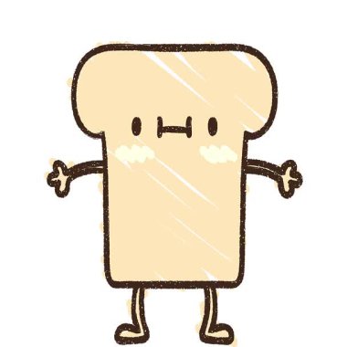 Basit bir döngü animasyonu Sevimli Tost Tebeşiri Çizimi