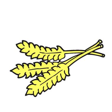 Basit bir çizgi film buğdayı.