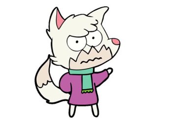 Basit bir döngülü sevimli kurt.