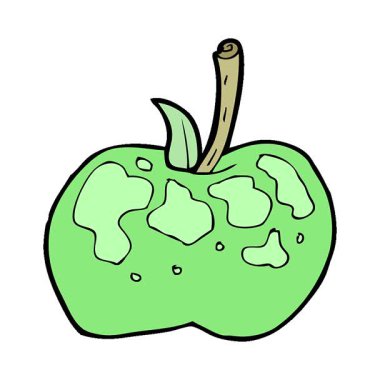 Basit bir çizgi film elması.