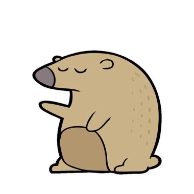 Basit bir çizgi film ayısı.