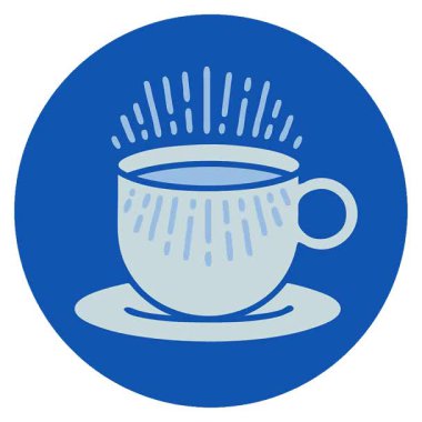 Basit bir döngü ikonik dövme tarzı kahve görüntüsü.