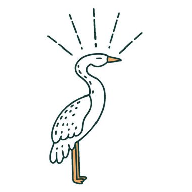 Geleneksel dövme stili leyleğin basit bir döngü canlandırması