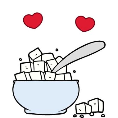 Basit bir çizgi film şeker kasesi.