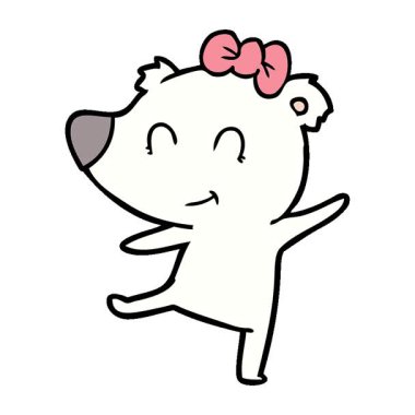 Basit bir döngülü kutup ayısı çizgi filmi.