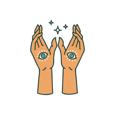 Basit bir döngü animasyon mistik eller tasarımı