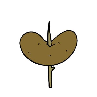 Basit bir çizgi film çizimi. Sosis karalaması.