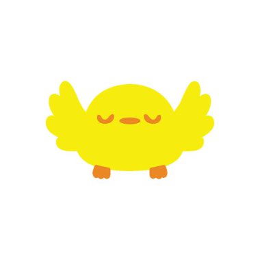 Basit bir döngülü sevimli çizgi film yavru kuşu.