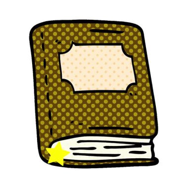 Basit bir çizgi film animasyonu. Eski bir deri kitap.