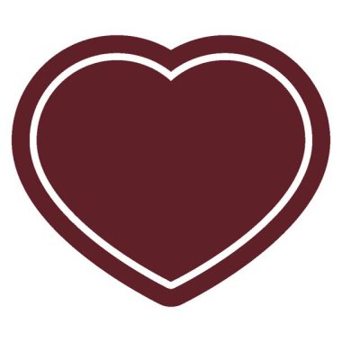 Basit bir döngü canlandırmalı kalp sembolü grafik vektör resimleme simgesi