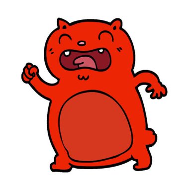 Basit bir çizgi film kedisi.