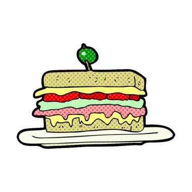 Basit bir çizgi film sandviçi.