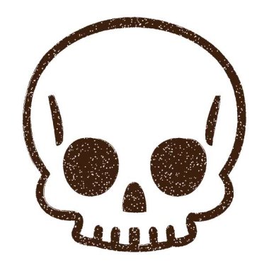 Basit bir döngülü Ürkünç Kafatası Kömür Çizimi