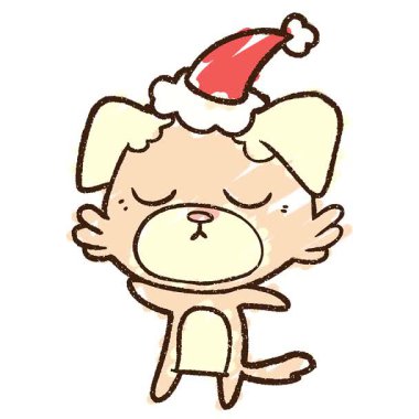 Basit bir döngü animasyon Noel Köpek Tebeşiri Çizimi