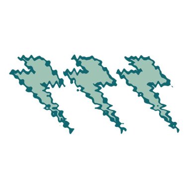 Basit bir döngü ikonik dövme tarzı ışıklandırma civataları görüntüsü