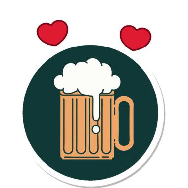 Basit bir yuvarlak bira işareti.