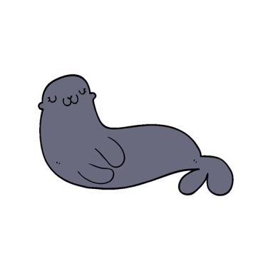 Basit bir çizgi film mührü.