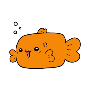 Basit bir çizgi film balığı.