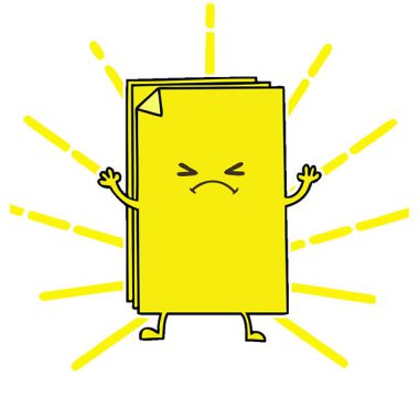 Basit bir döngü hareketli el çizimi karikatür çapraz kağıt yığını