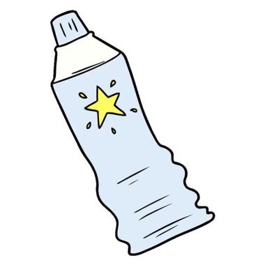 Basit bir güneş kremi çizgi film tüpü.