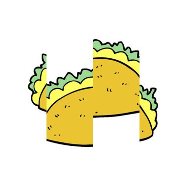 Basit bir çizgi film takosu.