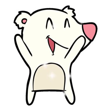 Basit bir döngülü gülen kutup ayısı çizgi filmi.