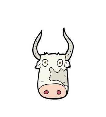 Basit bir çizgi film ineği.