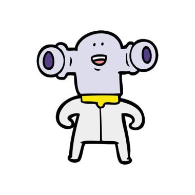 Basit bir döngülü çizgi film yaratığı.